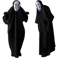 พร้อมส่งเครื่องแต่งกายผีสยองขวัญวันฮาโลวีนสำหรับผู้ใหญ่ อะนิเมะ Spirited Away Faceless Man ชุดคอสเพลย์ เทศกาลปาร์ตี้เวทีแสดงแต่งตัวอุปกรณ์ประกอบฉาก