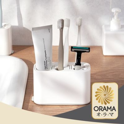 ORAMA【KM825】 ชุดอุปกรณ์แปรงฟัน ที่วางแปรงสีฟัน ที่ใส่แปรงสีฟัน ที่แขวนแปรงสีฟัน ที่ใส่แปรงสีฟัน ชั้นวางของในห้องน้ำติดผนัง ที่ใส่แปรง