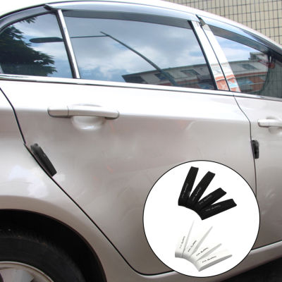 4ชิ้นป้องกันประตูรถยามแถบป้องกันรอยขีดข่วนยางรถยนต์กันชนสติ๊กเกอร์อัตโนมัติประตูขอบป้องกันรถตกแต่ง