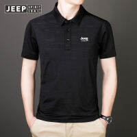 JEEP SPIRIT เสื้อยืดผ้าไนลอนเสื้อโปโลชายวัยกลางคน,เสื้อยืดผ้าแห้งเร็วฤดูร้อน