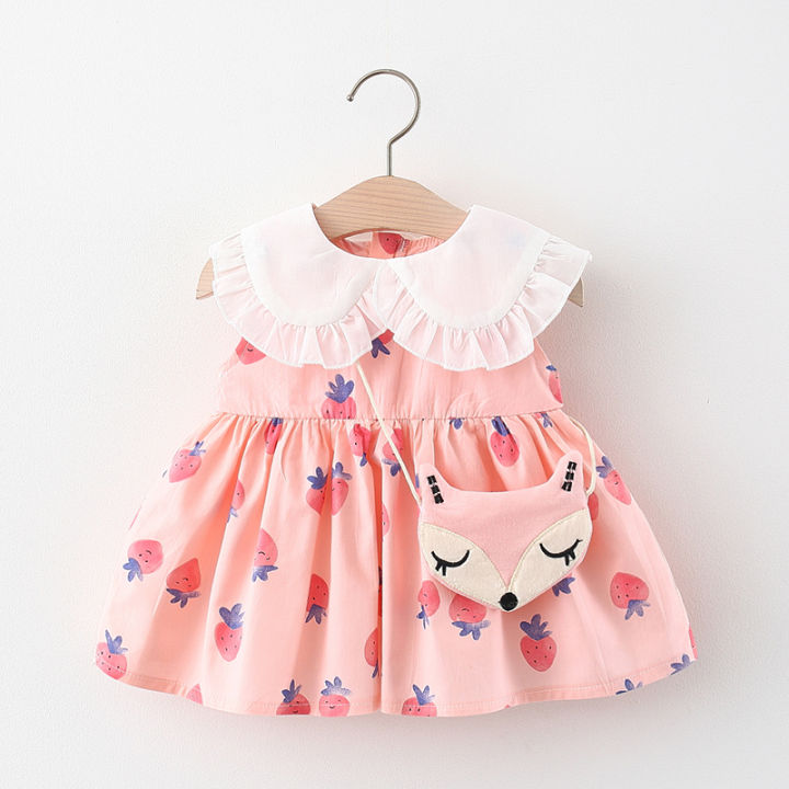 Váy bé gái LOBY dáng xòe được tặng túi dâu tây V0401039  LOBY Official  Store