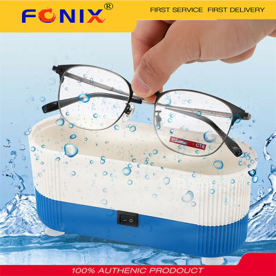 FONIX เครื่องทำความสะอาดอัลตราโซนิก45000Hz ผ้าเช็ดรถยนต์การสั่นสะเทือนความถี่สูงล้างเครื่องประดับแว่นตาดูฟันปลอมแหวนมีดโกนเหรียญ