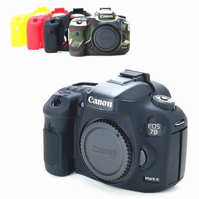 เคสเกราะซิลิโคนผิวอุปกรณ์ป้องกันฝาครอบกระเป๋ากล้อง DSLR 7D สำหรับ Canon EOS 7D Mark II 2 7D2 7DII