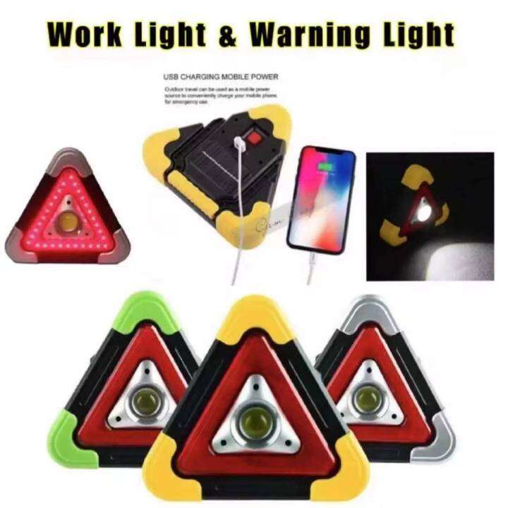 OC Solar LED Work Light and Road Warning Light, 20W Inspection Lamp