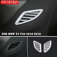 สำหรับ BMW X2 F39 2018 2019ด้านเครื่องปรับอากาศ AC O Utlet Vent ตกแต่งกรอบครอบตัด ABS เคลือบคาร์บอนไฟเบอร์