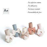 ✇  Autumn Winter Baby Girls Socks Newborn Baby Bowknot Socks Infant Baby Socks Anti Slip Soft Cotton Floor Sock Shoes