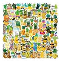 10/30/50/100pcs  Pineapple Cute Graffiti Sticker Funny Cartoon Plant Decals Sticker Diy Window Wall Water Cup Trolley Stickers Stickers Labels