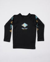 RIP CURL เสื้อว่ายน้ำเด็ก กันUV TMQTRV MICRO WAVES L/S RASH VEST -BOY S22