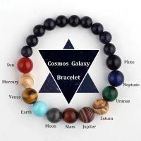 Solar System Nine Planets Bead celet Natural Stone Universe Yoga Chakra celet for Women Men Jewelry Couple