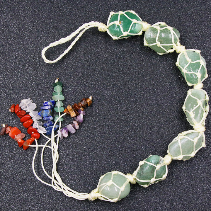 7-chakra-tassel-pendant-car-hanging-reiki-natural-healing-crystal-stones-keychain-meditation-jewelry-gift-for-men-women-fengshui