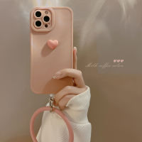 กรอบด้านหลังเคส TPU แบบอ่อนรูปหัวใจ3D แบบเรียบง่ายสำหรับ IPhone 14 Pro Max iPhone 14 Plus iPhone 13 Pro Max iPhone 13 Mini Iphone 12 Pro Max iPhone 12 Mini 11 Pro Max XS Max XR 7 Plus 8 Plus SE เคสที่มีห่วงโทรศัพท์กันกระแทกซิลิโคน