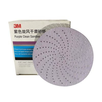 10 Pcs Purple Clean Sanding Disc  3M Cyclonic Sanding Paper  6 Inch 150mm Round Porous Dry Polishing  Industrial Car Grinding Di Cleaning Tools