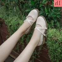 COD DSFGRTUTYIII Womens Shoes Spring New Style Korean Version All-Match Student Shallow Mouth Single Women Thick Heel Mid-Heel