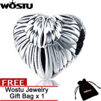 WOSTU Real 925เงินสเตอร์ลิงสิงหาคมปีกนางฟ้าเดิมCharmสร้อยข้อมือจี้แท้เครื่องประดับคริสต์มาสของขวัญZBSCC780