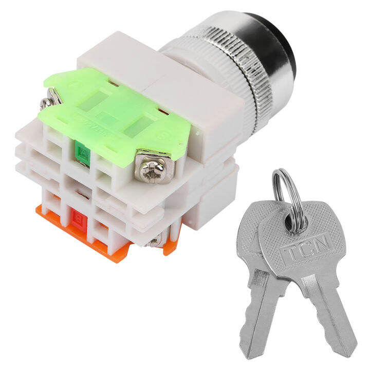 Key Operated Switch 2 Position Security Key Lock Switch LAY3711Y/21