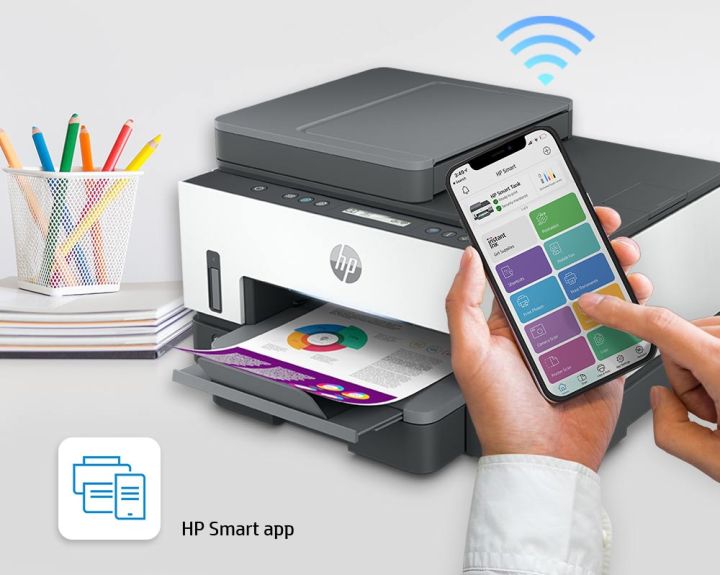 HP 28C02A  HP Smart Tank 7605 All-in-One, Print, Copy, Scan, Fax, ADF and  Wireless, 35-sheet ADF; Scan to PDF; Two-sided printing