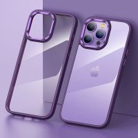 เคสโปร่งใส2022สุดหรูสำหรับ iPhone 14 13 12 11 Pro Max X XR XS 7 8 Plus SE 3เกราะกันกระแทกแบบไฮบริดฝาแข็งกันชนแบบนิ่ม