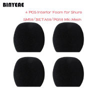 Foam for Shure SM58s SM58LC, Beta58A,PG58 Wireless and Wired Microphone Grill Mesh Inside Replacement, 4 pcs