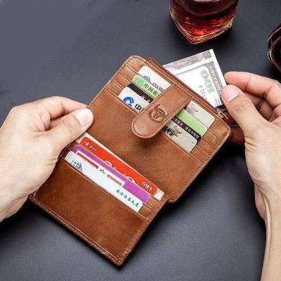 （Layor wallet） แฟชั่นผู้ถือบัตรเครดิตบางกระเป๋าสตางค์หนังแท้กับกระเป๋าเหรียญผู้ชายกระเป๋าเงินกรณีสำหรับผู้ชายมินิผู้หญิงธุรกิจกระเป๋า