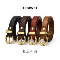 Fast Shipping Factory Outlet Light Luxury Style Versatile Cowhide WomenS Fine Belt Business Senior Sense Lady Leather