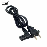 1PCS USA 2pin Male to 90 Degree Right Angled IEC 320 IEC320 C7 Power Supply Cord cable 1M 100cm 3ft