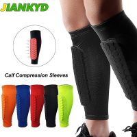 1Pcs Football Shin Guards Leg Sleeves Honeycomb Nylon Support Sock Shin Protector Soccer Gear Soccer Shields Sports Legging