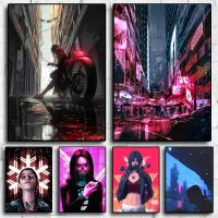 Sumanssa อะนิเมะพิมพ์สาว Cyberpunk หน้ากากความงามโปสเตอร์-การ์ตูน Wall Art รูปภาพ-Bar Room ตกแต่งบ้าน-โปสเตอร์ภาพวาดผ้าใบ