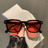 2023 Vintage Brand Red Womens Square SunGlasses Luxury Square Sun glasses Ladies Female Big Frame UV400 Shades Female