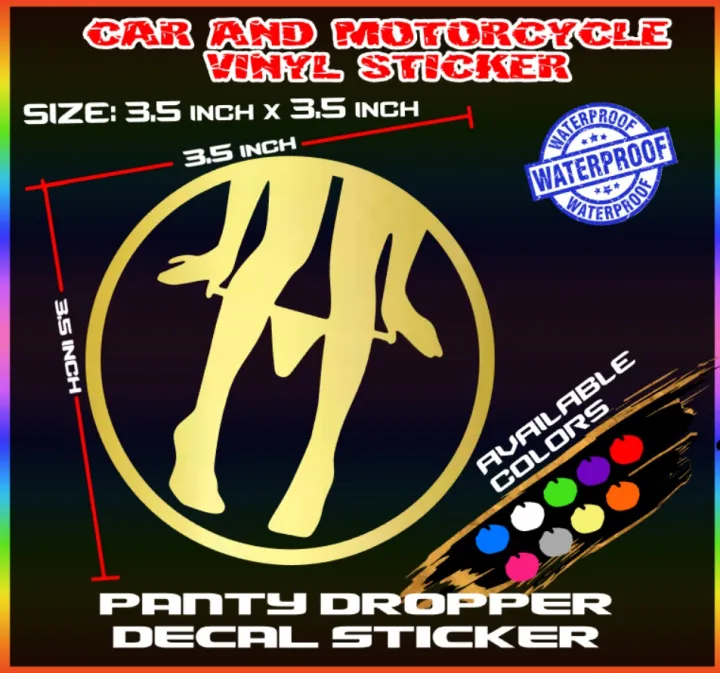 Panty Dropper Sticker logo for laptop motorcycle and car sticker