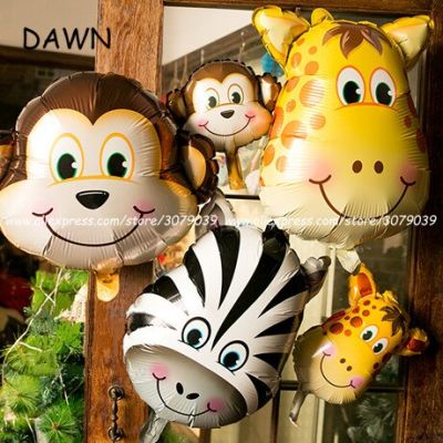 1PC Safari Wildlife Animal Theme Tiger Lion Monkey Zebra Deer Giraffe Cow Air Balloon Kids Gift Birthday Party decoration Balloons