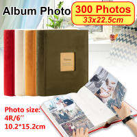 6นิ้วอัลบั้มรูป300รูปภาพเก็บหนังนิ่มหนัง Scrapbooking รูปภาพ Slip In Memo Memory Notebook อัลบั้มงานแต่งงาน Book