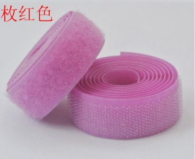 5mlot 2cm Hook &amp; Loop red rose Adhesive Fastener Tape children clothes polyester tape diy accessories2183