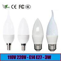 Ac220v Led ไฟเทียนหลอดโคมไฟ110V สีขาวนวลอบอุ่นมี E14 2835บาร์ White5500-7000k เย็นชนิดยาว