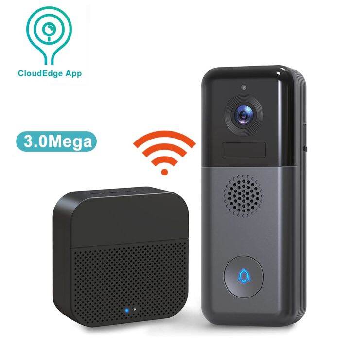 Cloudedge WiFi Video Doorbell Camera, 2K HD Rechargeable Battery