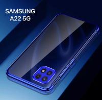 [ส่งจากไทย] Case Samsung galaxy A22 5G เคสซัมซุง เคส Samsung A22 เคสนิ่ม TPU CASE เคสขอบสีหลังใส เคสกันกระแทก เคสซีลีโคน เคส samsung a22