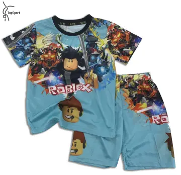 7COLORS ROBLOX GAME GAMER TSHIRT & PANTS TERNO KIDS 1-10 YEARS OLD BOYS  GIRL UNISEX TOP & JOGGER PANTS SET TSHIRT JOGGING PANTS 2 IN 1 GIFT SET  OUTFIT ANIME CARTOONS CLOTHING