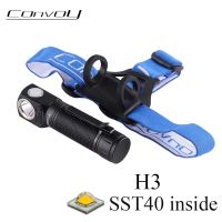 Convoy H3 Flashlight SST40 Led Linterna 2400lm High Powerful 21700 Flash Light + Headlamp Camping Fishing Type-C Head Light Rechargeable  Flashlights