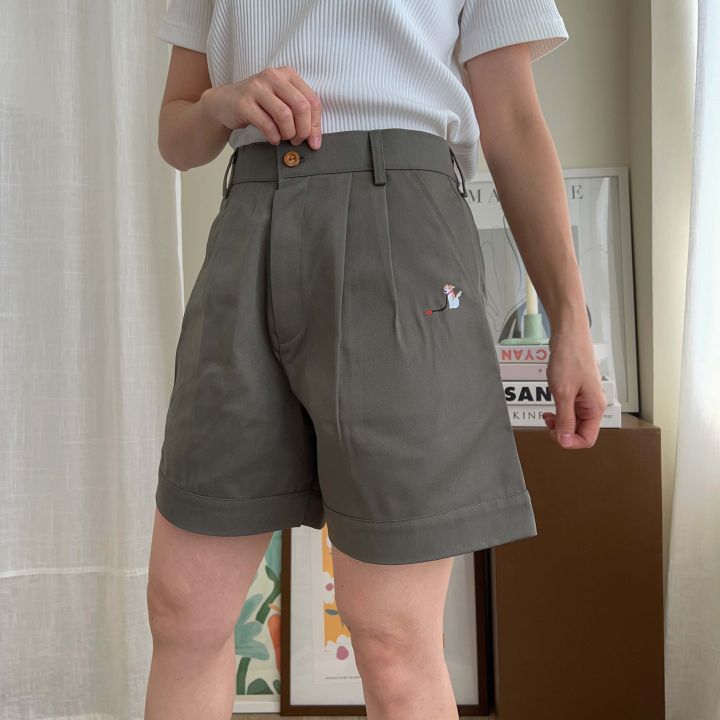 katji-พร้อมส่ง-shorts-กางเกงเอวยางหลัง-size-s-m