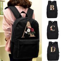 Letter Floral Printing Fashion Backpack Travel Women Casual Backpacks Female Shoulder Bags Student School Bag for Teenage Girls