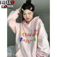 HelloKoma เสื้อฮู้ด เสื้อแขนยาวอบอุ่น หลวมและสบาย เท่ ชิค น่ารัก ล้ำสมัย WWY2391EU6 38Z230920