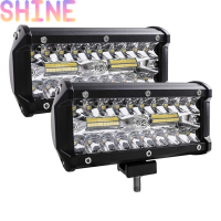 Shine 120W 7car LED Work Light Bar Spot Flood beams Combo สำหรับรถบรรทุก SUV off-road