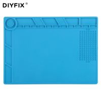 【❂Hot On Sale❂】 pwxlyya Diyfix S140 35x2 5เซนติเมตรแผ่นซิลิโคนฉนวนความร้อนแผ่นรองปูโต๊ะแพลตฟอร์มซ่อมแซมแม่เหล็กส่วนบัดกรีบีจีเอเครื่องมือซ่อมแซม