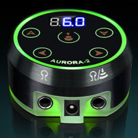 Tattoo Power Supply อลูมิเนียมจอแสดงผล LED น้ำหนักเบา Tattoo Machine แบตเตอรี่สำหรับ Liner Shader EU 2A