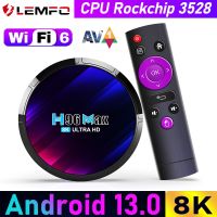 LEMFO H96สูงสุด RK3528กล่องสมาร์ททีวี13 WIFI6รองรับ8K 3D H96Max Set Top Box 13.0กล่องสมาร์ททีวี2023 Uso70d ใหม่