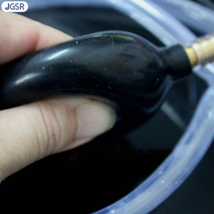 JGSR Hand Fuel Transfer Pump Gasoline Siphone with 2 Durable PVC Hoses