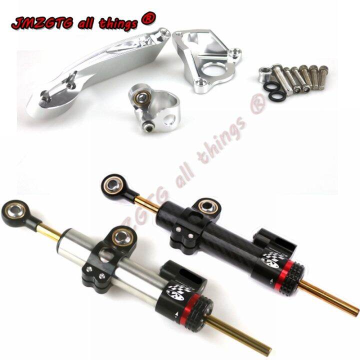 Motorcycle Universal Stabilizer Damper Complete Steering Mounting ...