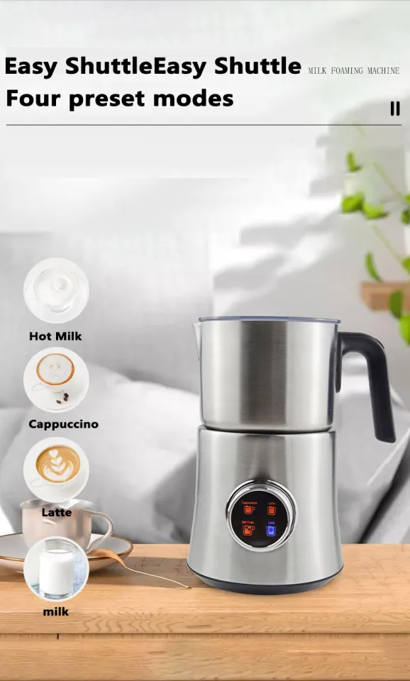 900ml automatic milk foam machine 304 stainless steel coffee machine Home milk  foam machine Hot and cold adjustable magnetic heating system Small roaster