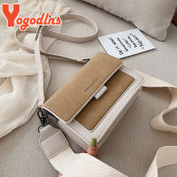 Yogodlns Luxury Contrast Color Shoulder Bag Female PU Leather Messenger Bag Fashion Broadband Crossbody Bag Flap Square Bags