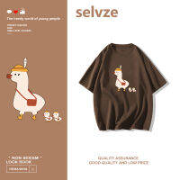 2023 newSELVZE （พร้อมส่งจากกทม มาถึงใน 3วัน）print T-shirt เสื้อยืดแขนสั้นลายการ์ตูนเป็ดน้อย T0166