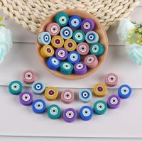 【YF】♨℗  Kovict 10Pcs Eyes Silicone Beads Jewelry Making Bulk Pacifier Necklace Accessories